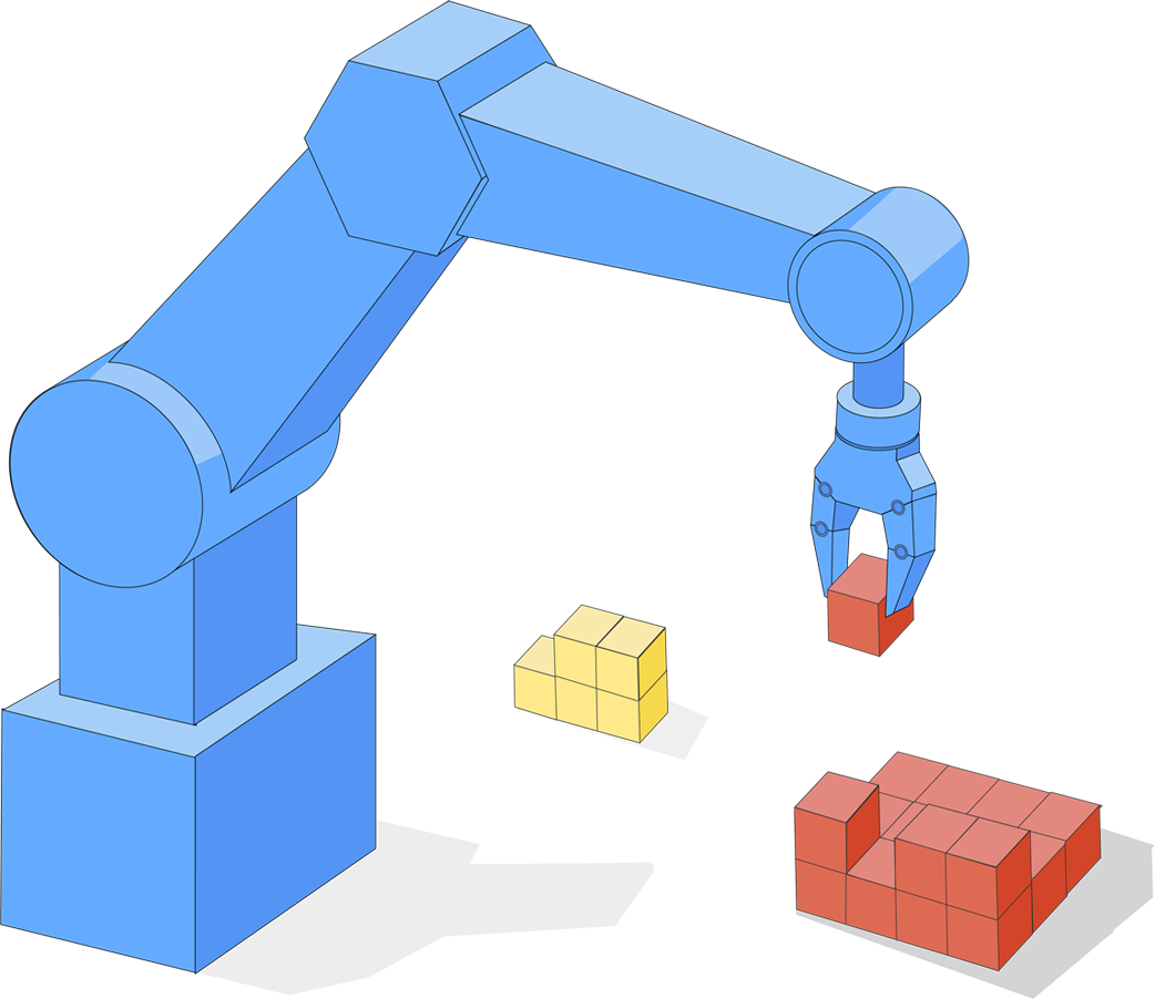crane picking up blocks